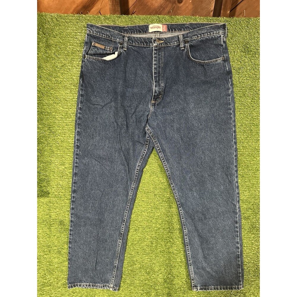 Genuine Wrangler Regular Fit Blue Jeans Size 42x30 Great Condition